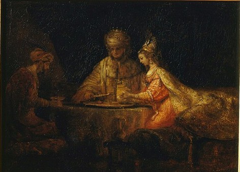 Ahasuerus and Haman at the Feast of Esther