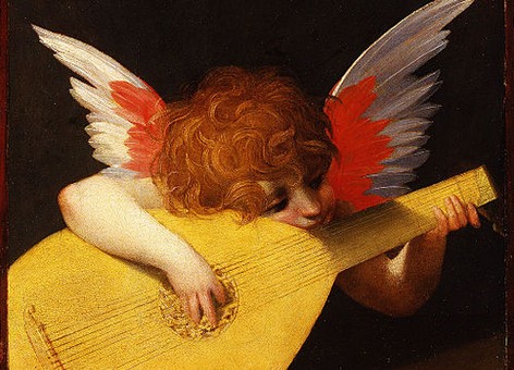 Cherub Playing a Lute
